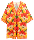Geometric Print Poncho - Charming Charlie