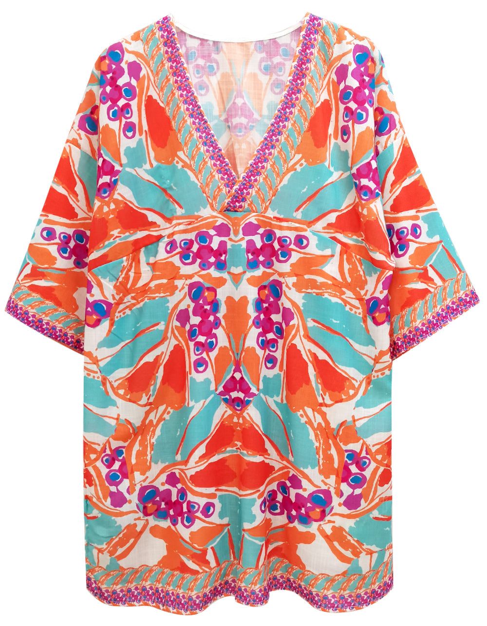 Tropical Print Poncho - Charming Charlie