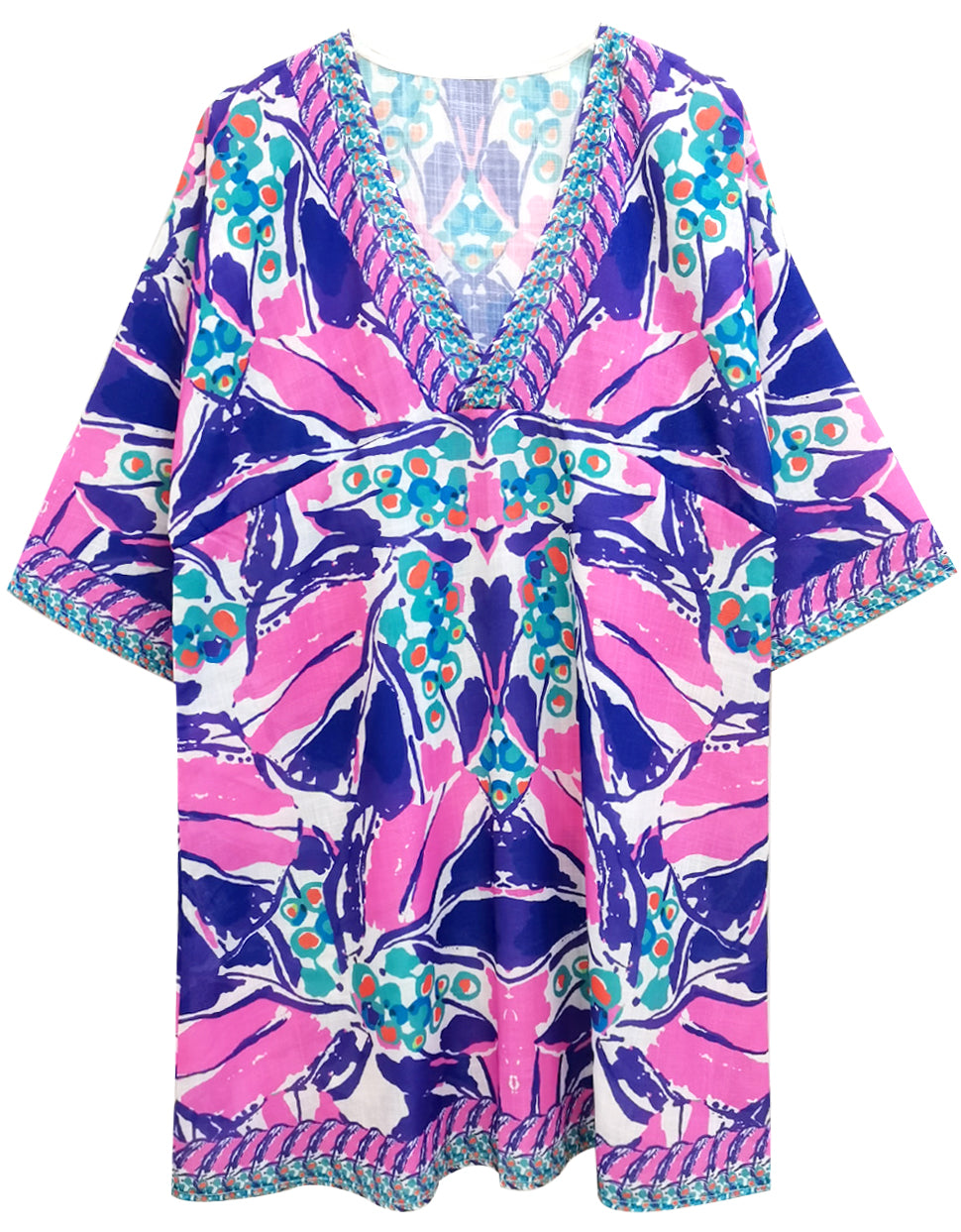 Tropical Print Poncho - Charming Charlie