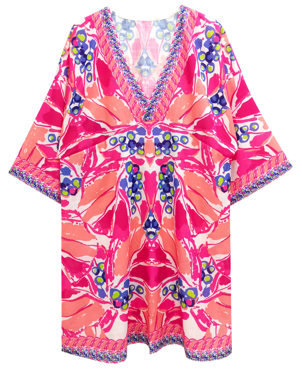 Tropical Print Poncho - Charming Charlie