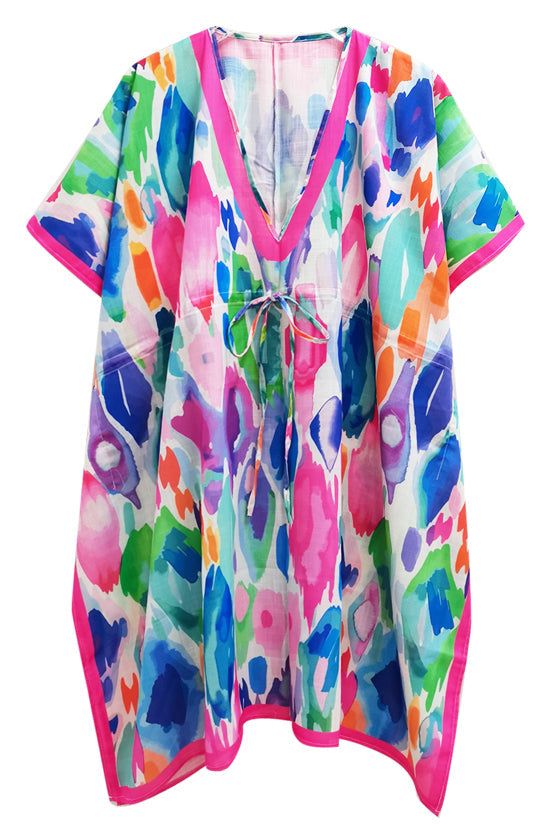 Watercolor Print Poncho - Charming Charlie