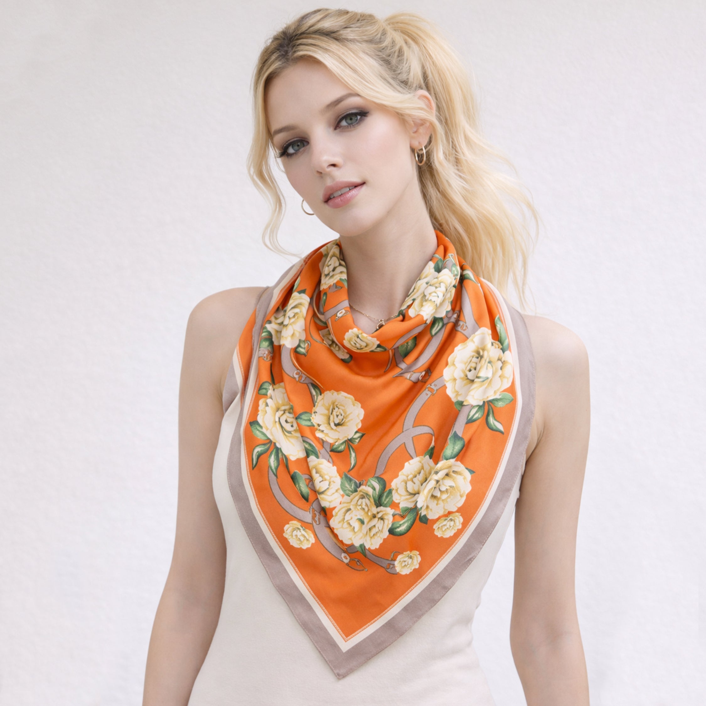 Floral Print Square Scarf - Charming Charlie