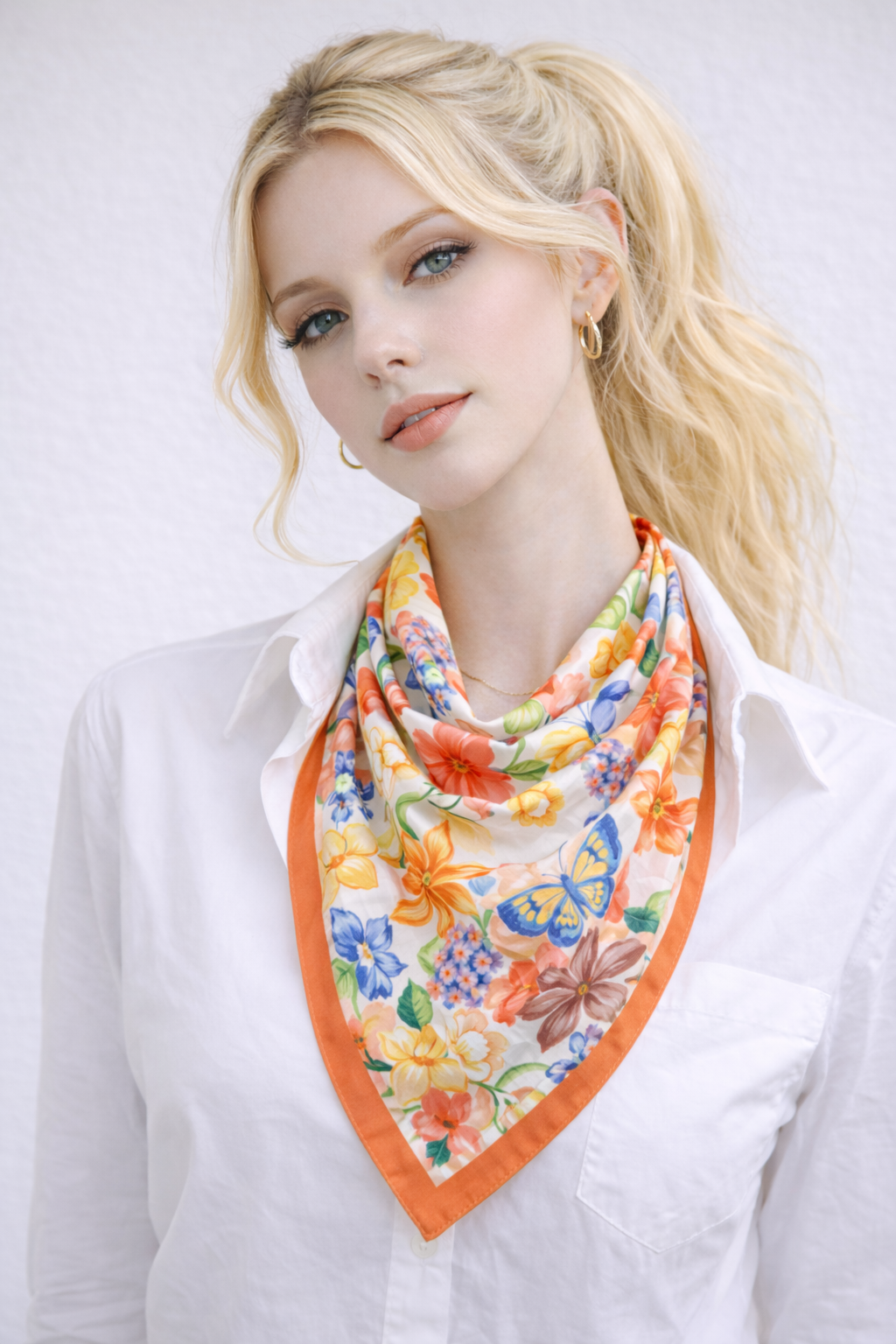 Floral Print Square Scarf - Charming Charlie
