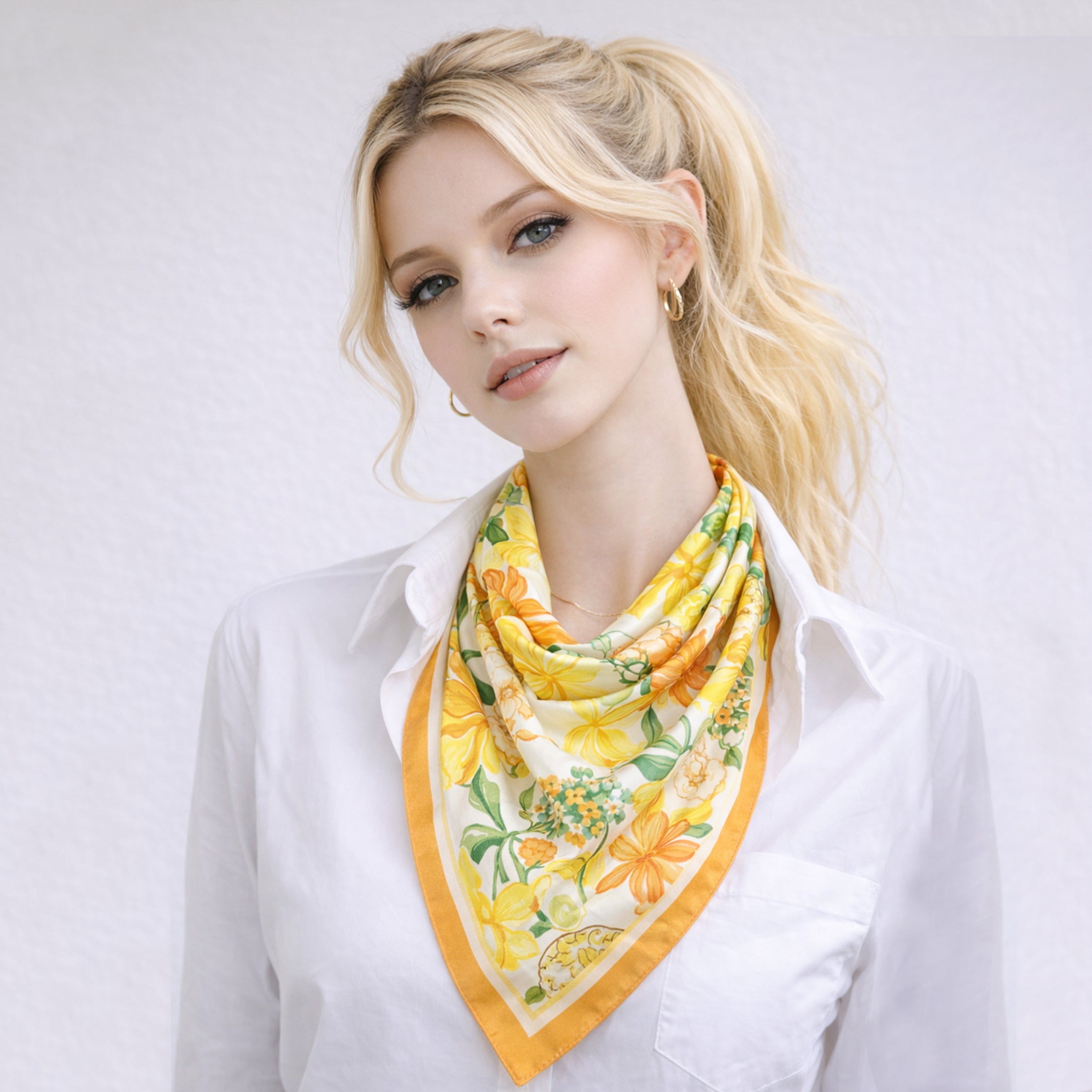 Floral Print Square Scarf - Charming Charlie