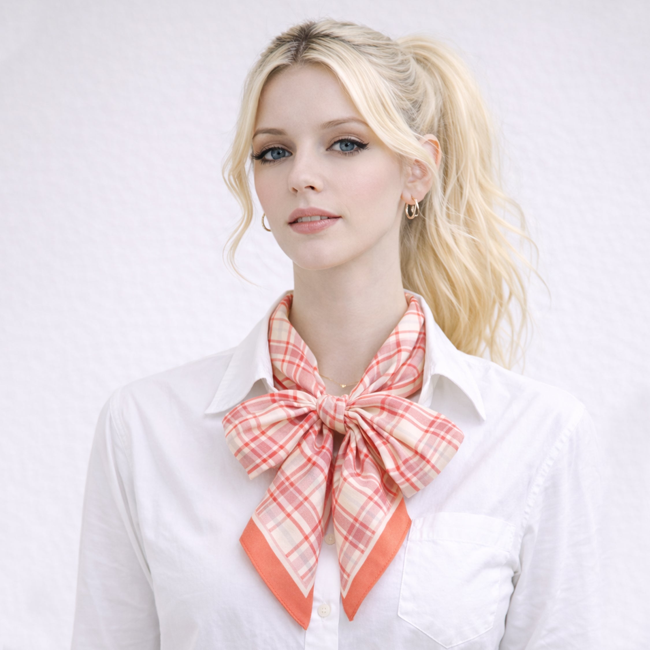 Plaid Print Square Scarf - Charming Charlie
