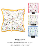 Beach Day Print Square Scarf - Charming Charlie