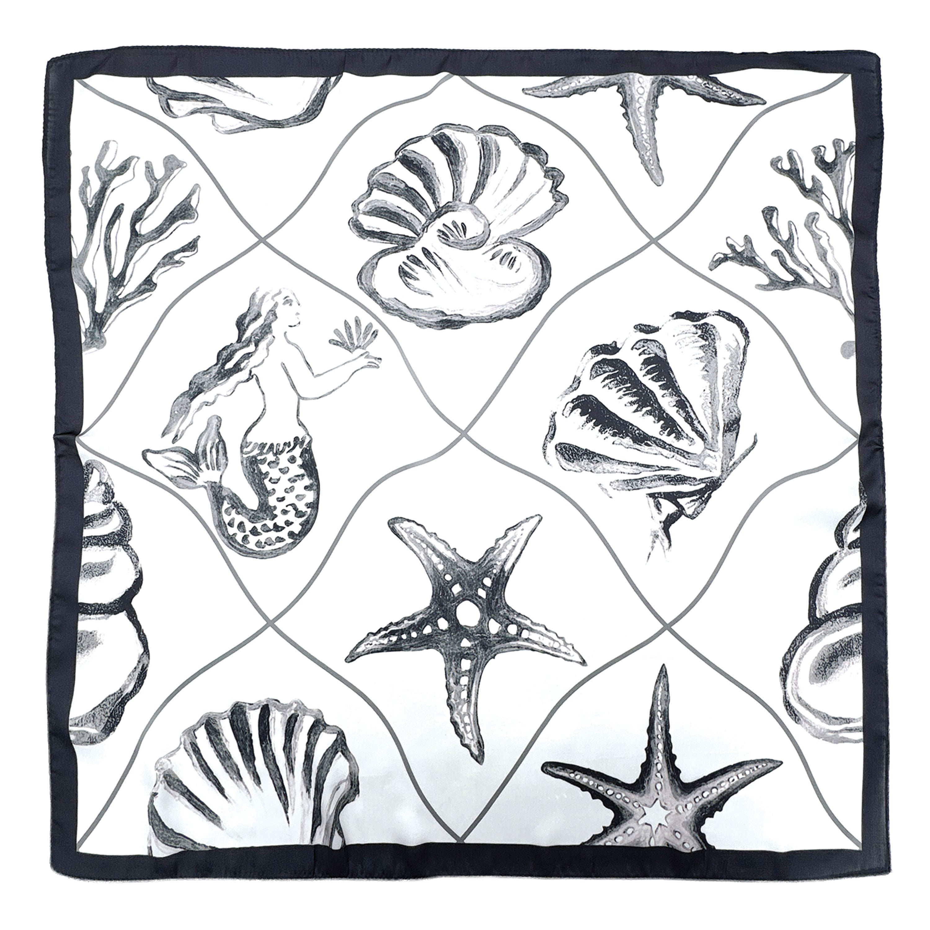 Sea Shell Print Square Scarf - Charming Charlie