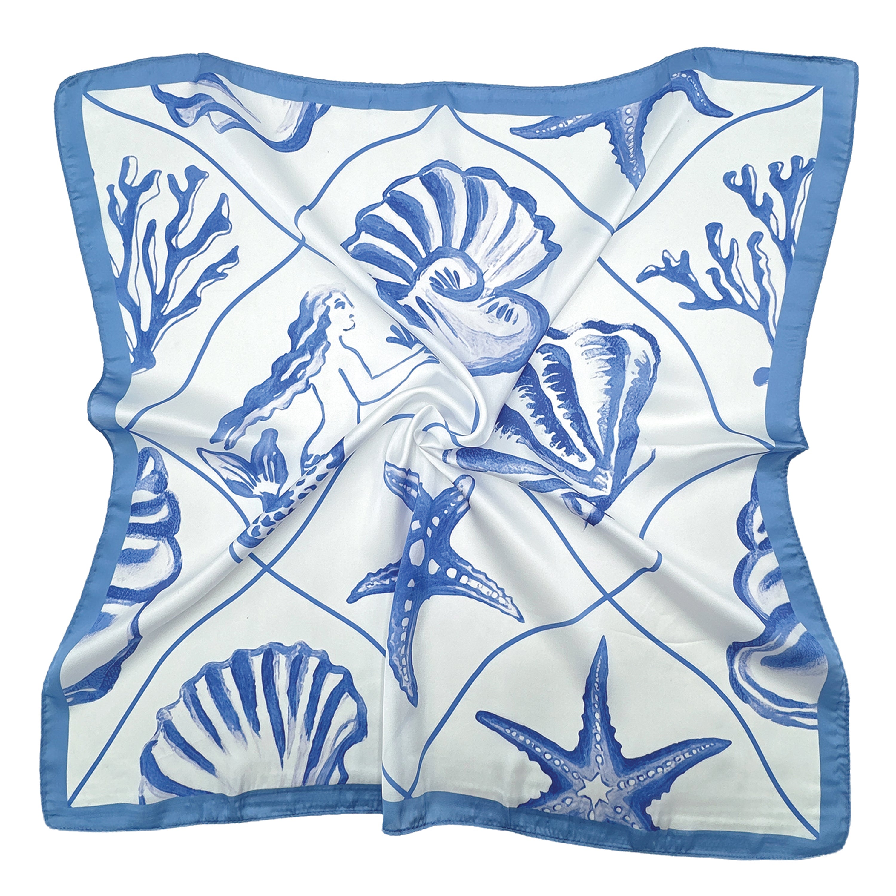Sea Shell Print Square Scarf - Charming Charlie