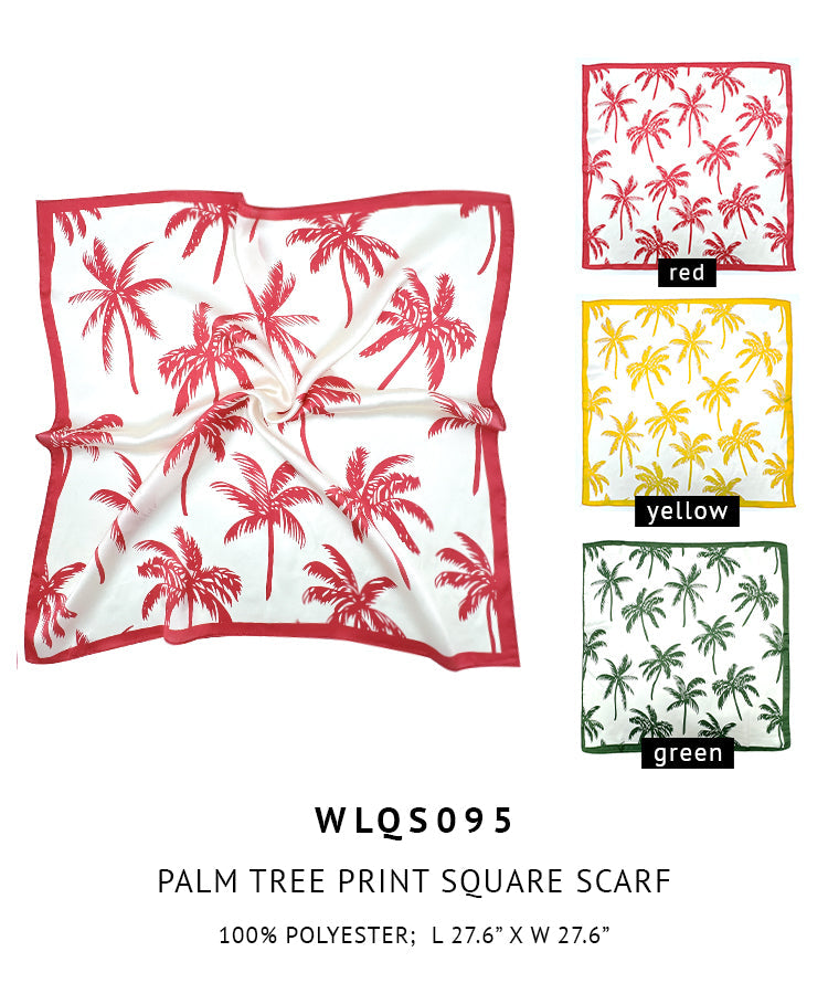 Palm Tree Print Square Scarf - Charming Charlie