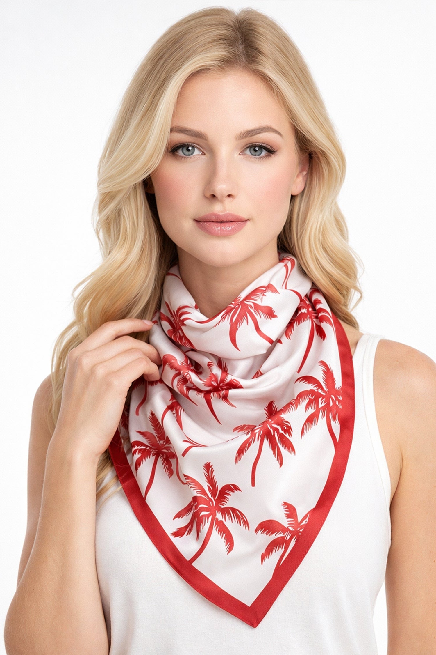 Palm Tree Print Square Scarf - Charming Charlie