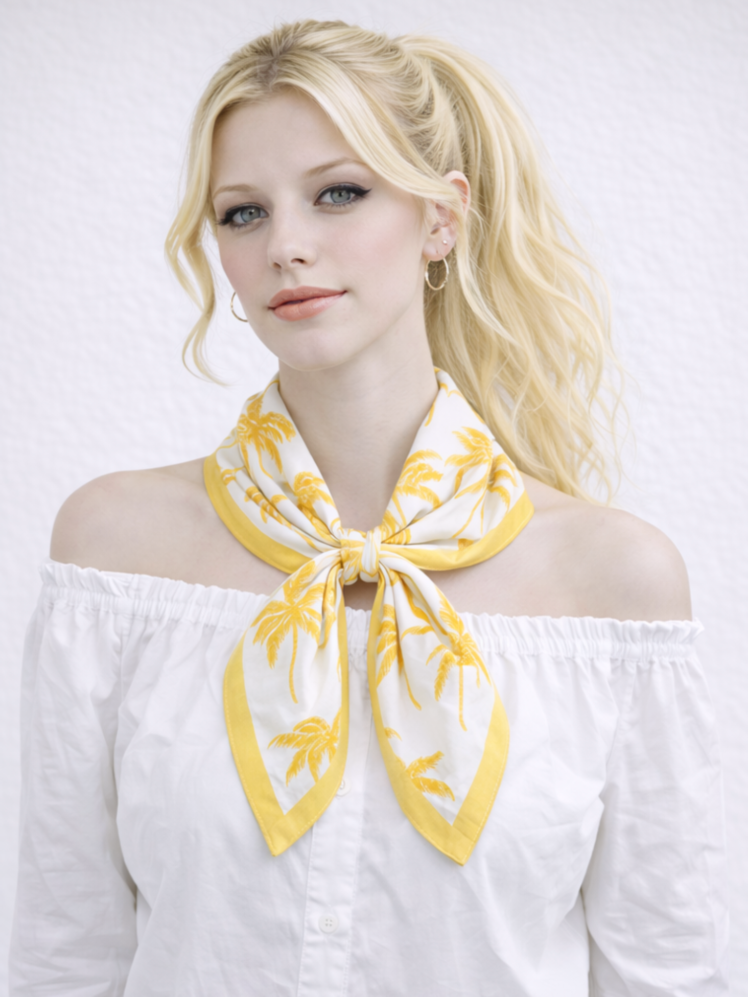 Palm Tree Print Square Scarf - Charming Charlie