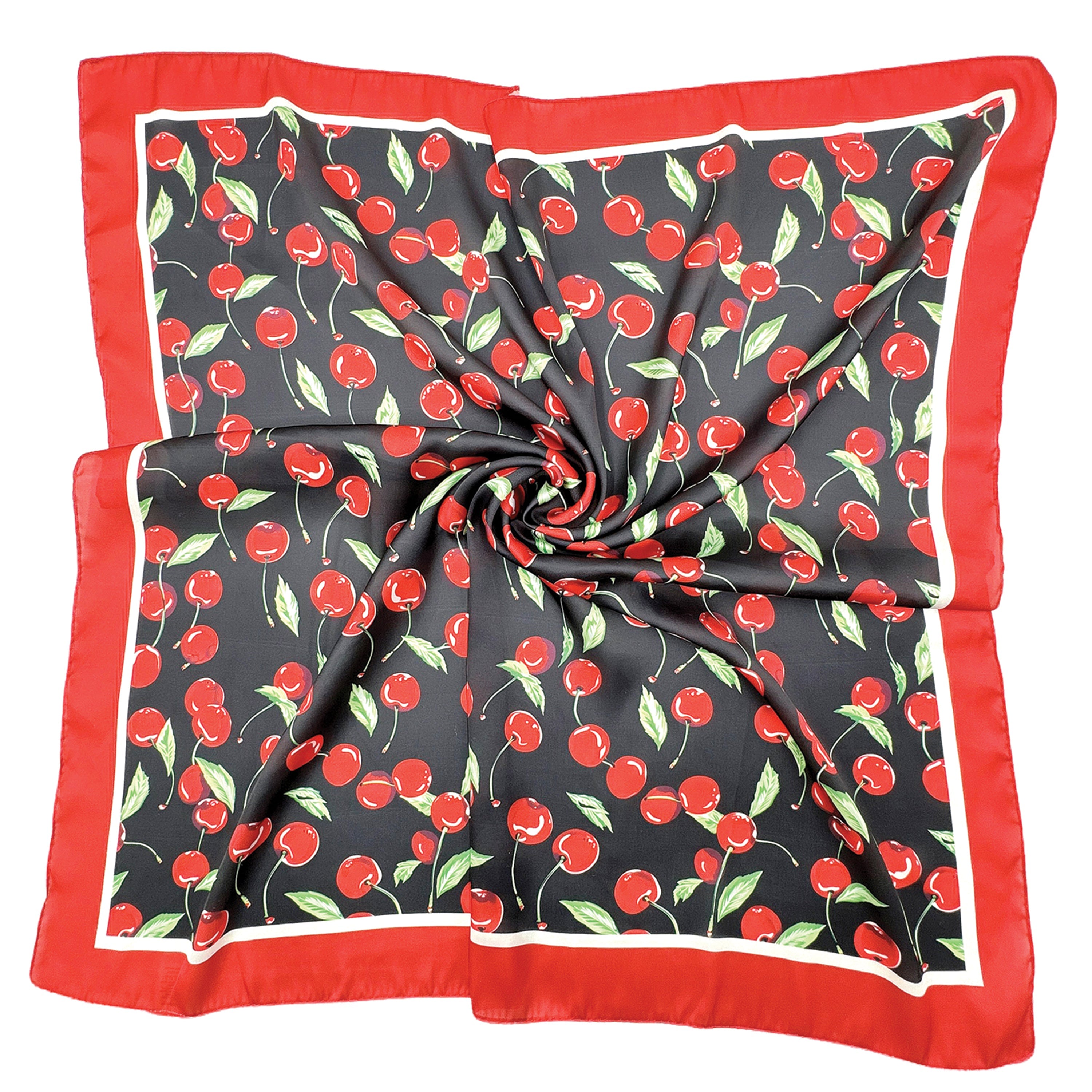 Cherry Print Square Scarf - Charming Charlie