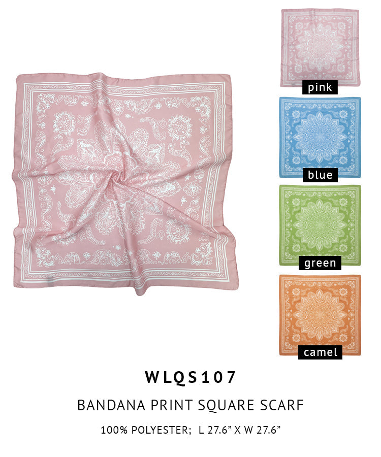 Bandana Print Square Scarf - Charming Charlie