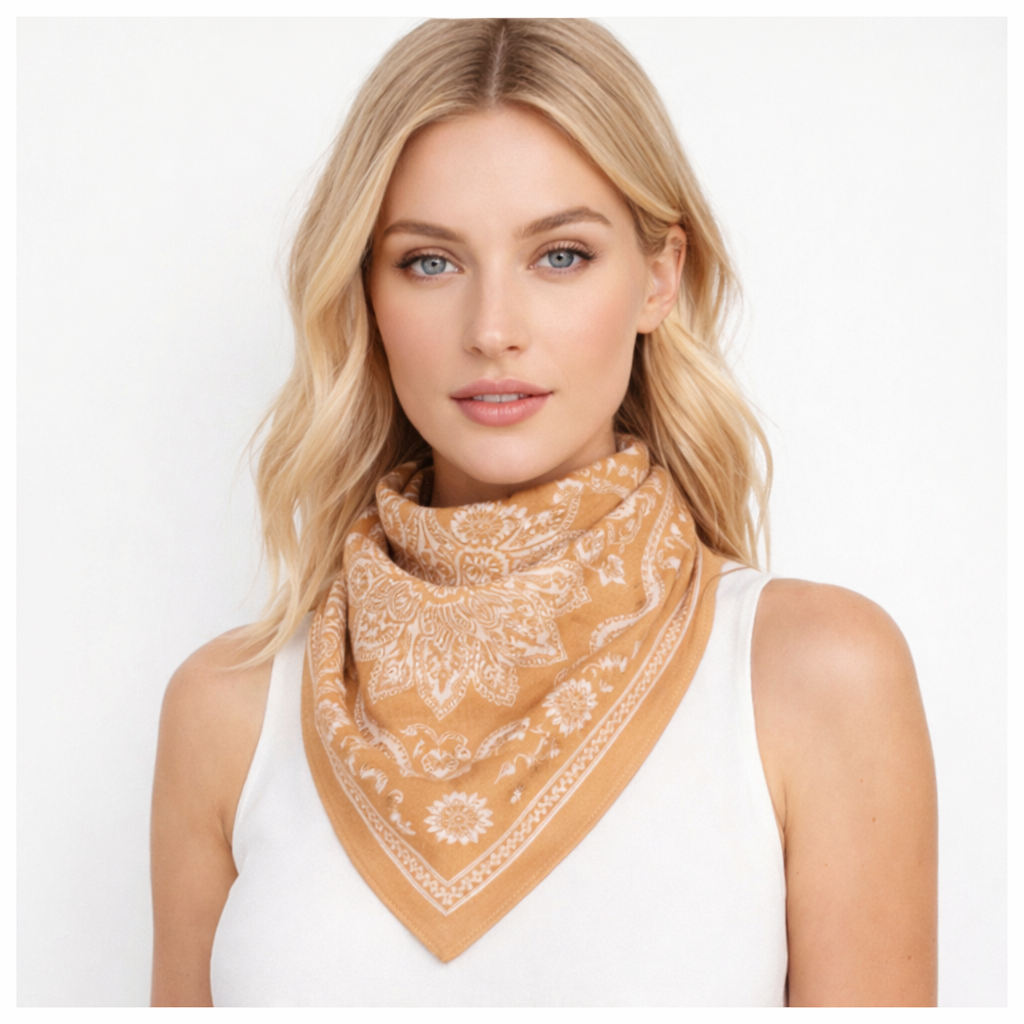 Bandana Print Square Scarf - Charming Charlie