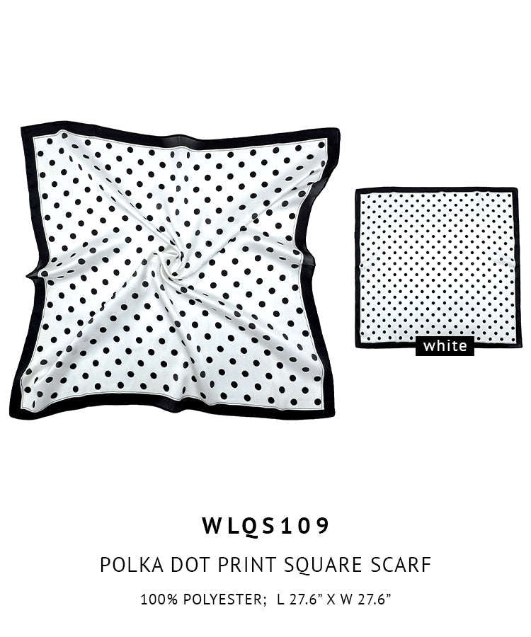 Polka Dot Print Square Scarf - Charming Charlie