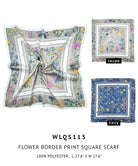 Flower Border Print Square Scarf - Charming Charlie