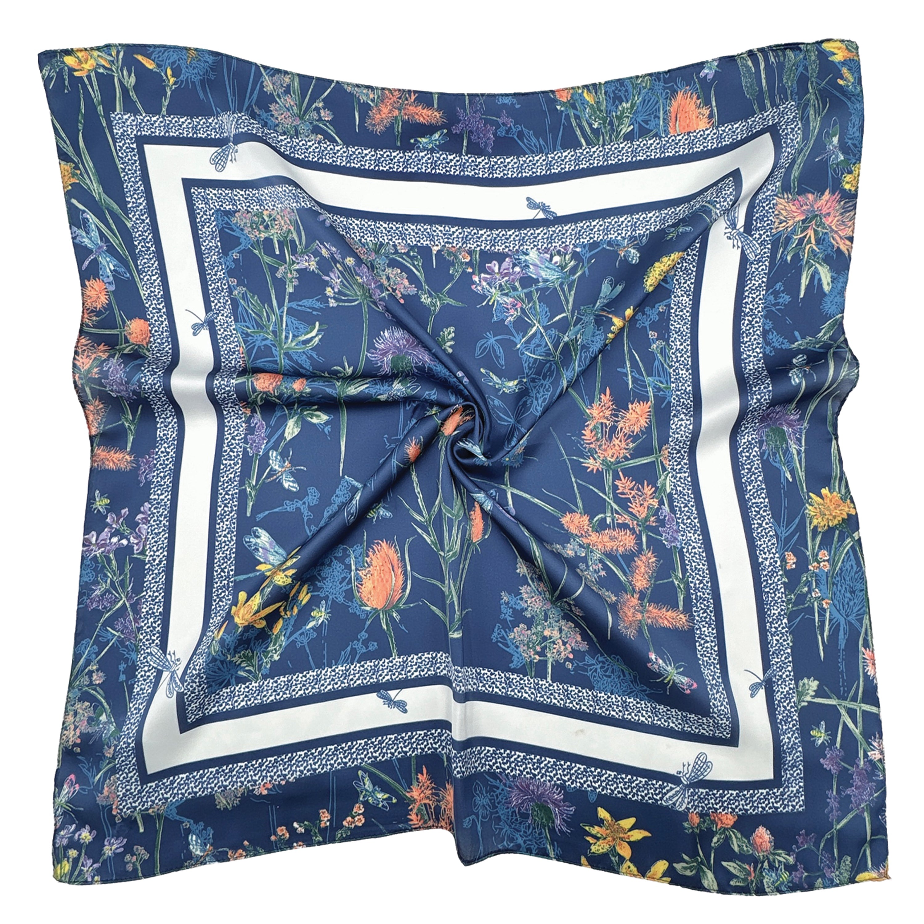 Flower Border Print Square Scarf - Charming Charlie