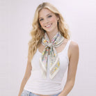 Flower Border Print Square Scarf - Charming Charlie