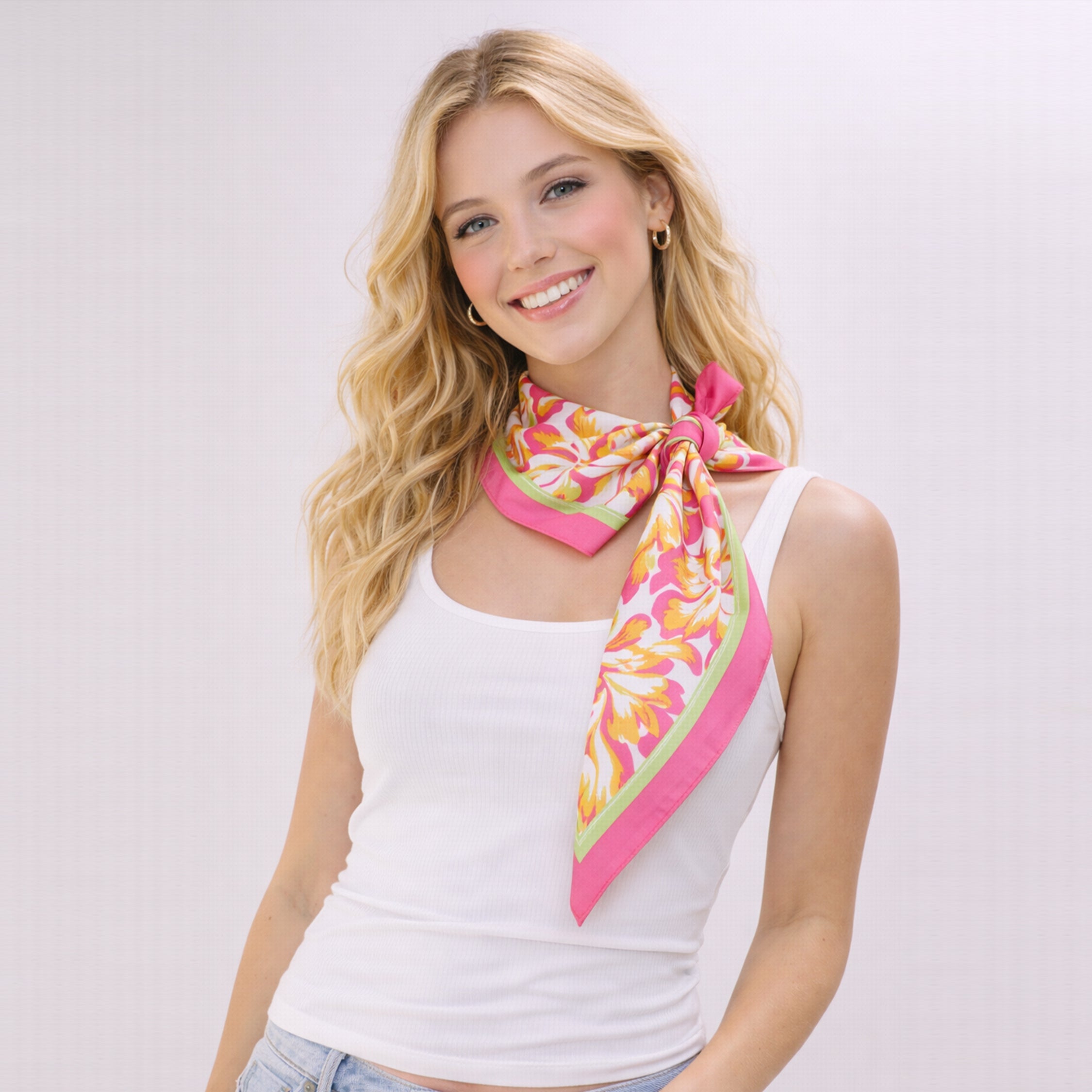 Hawaiian Print Square Scarf - Charming Charlie