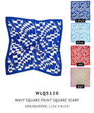 Wavy Square Print Square Scarf - Charming Charlie