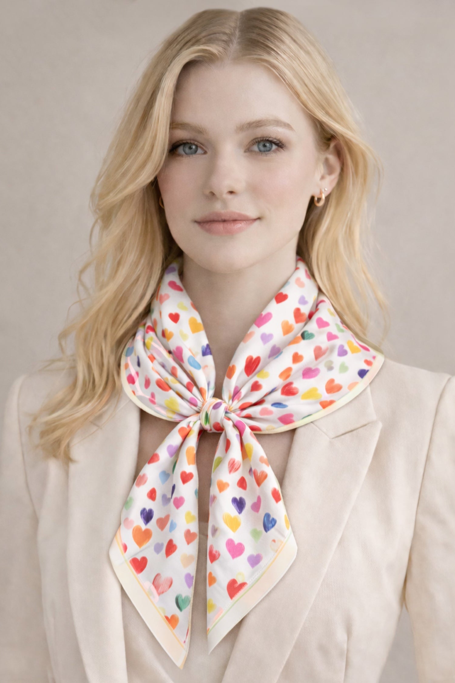 Heart Print Square Scarf - Charming Charlie