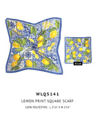 Lemon Print Square Scarf - Charming Charlie