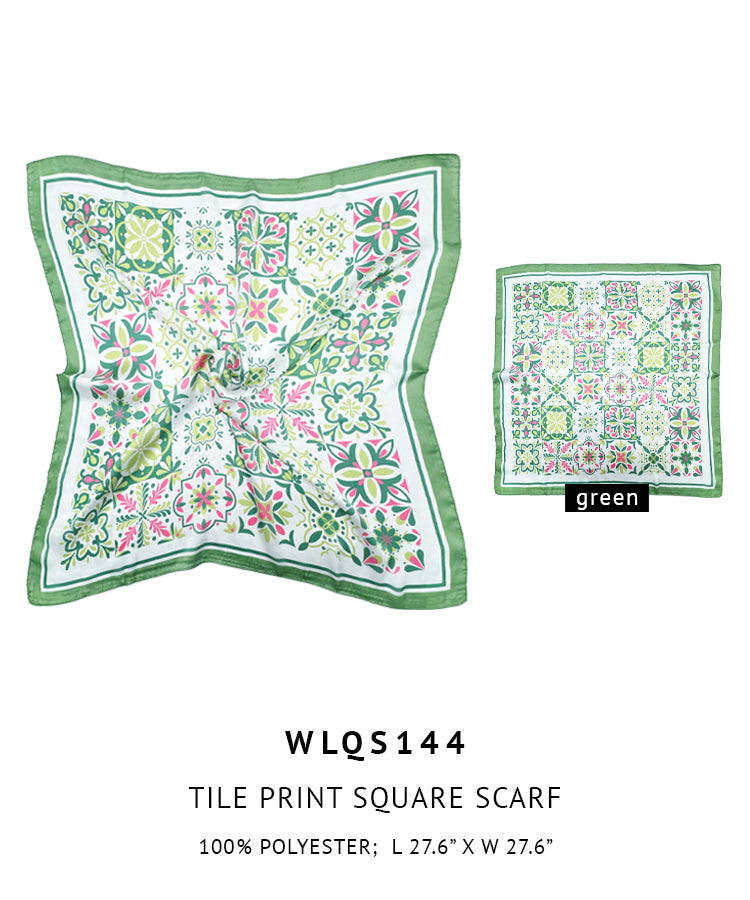 Tile Print Square Scarf - Charming Charlie