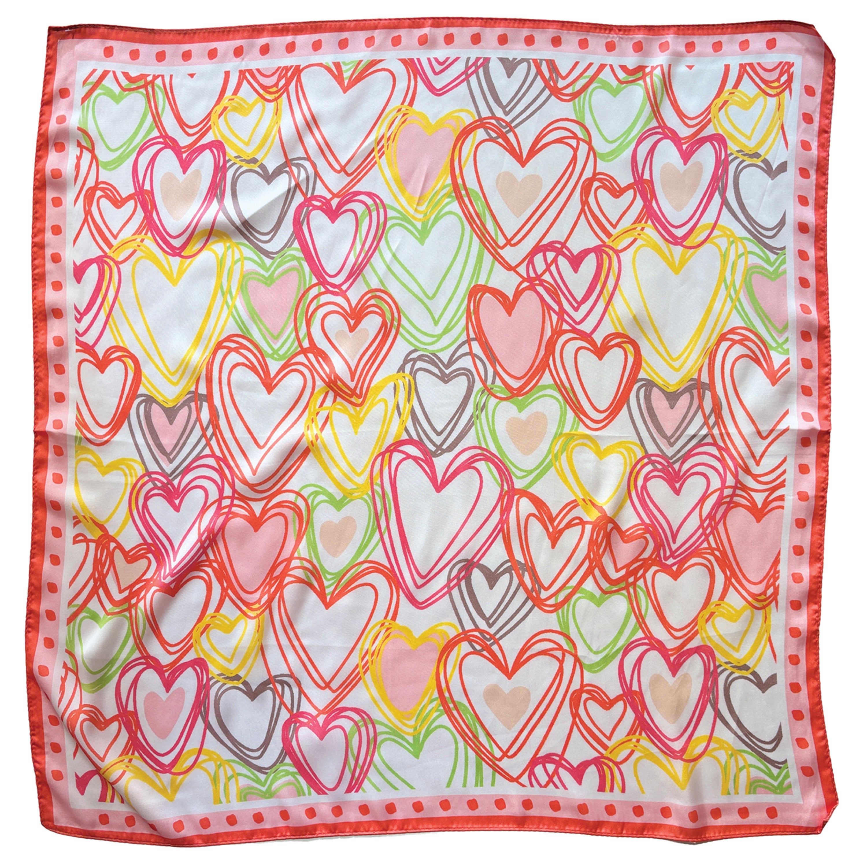 Heart Print Square Scarf - Charming Charlie