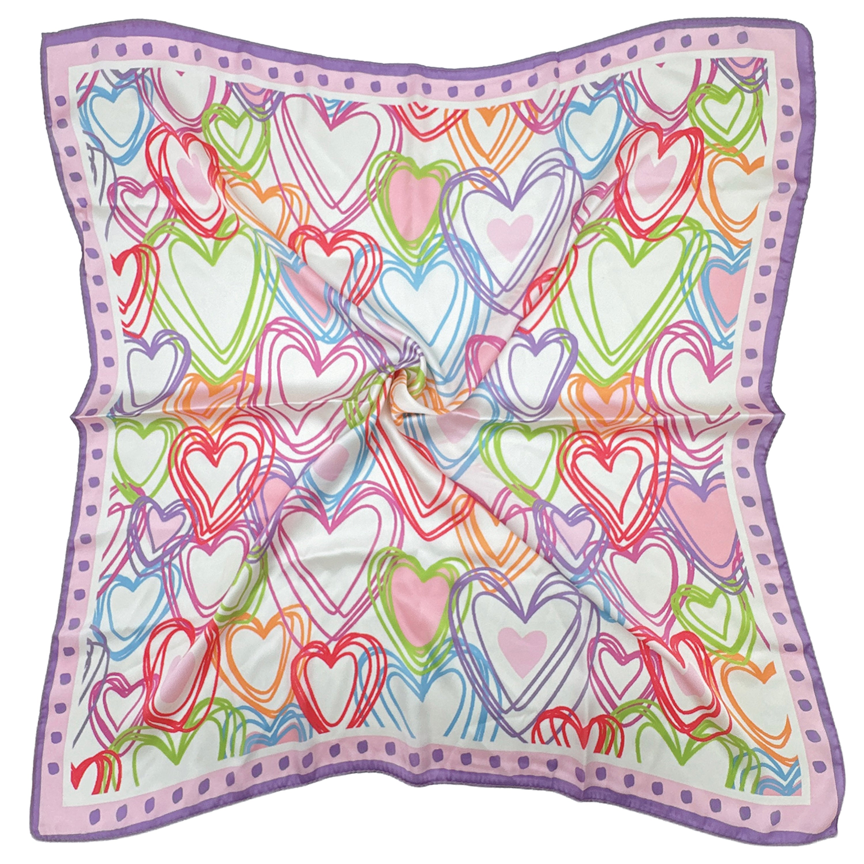 Heart Print Square Scarf - Charming Charlie