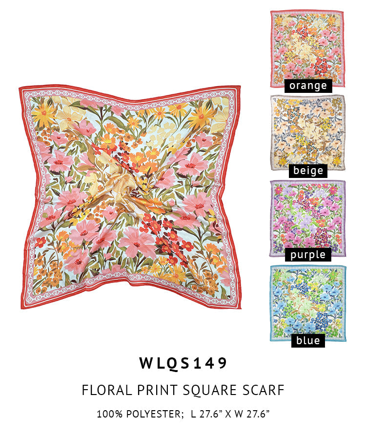 Floral Print Square Scarf - Charming Charlie