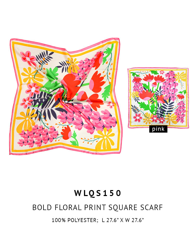Bold Floral Print Square Scarf - Charming Charlie