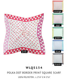 Polka Dot Border Print Square Scarf - Charming Charlie