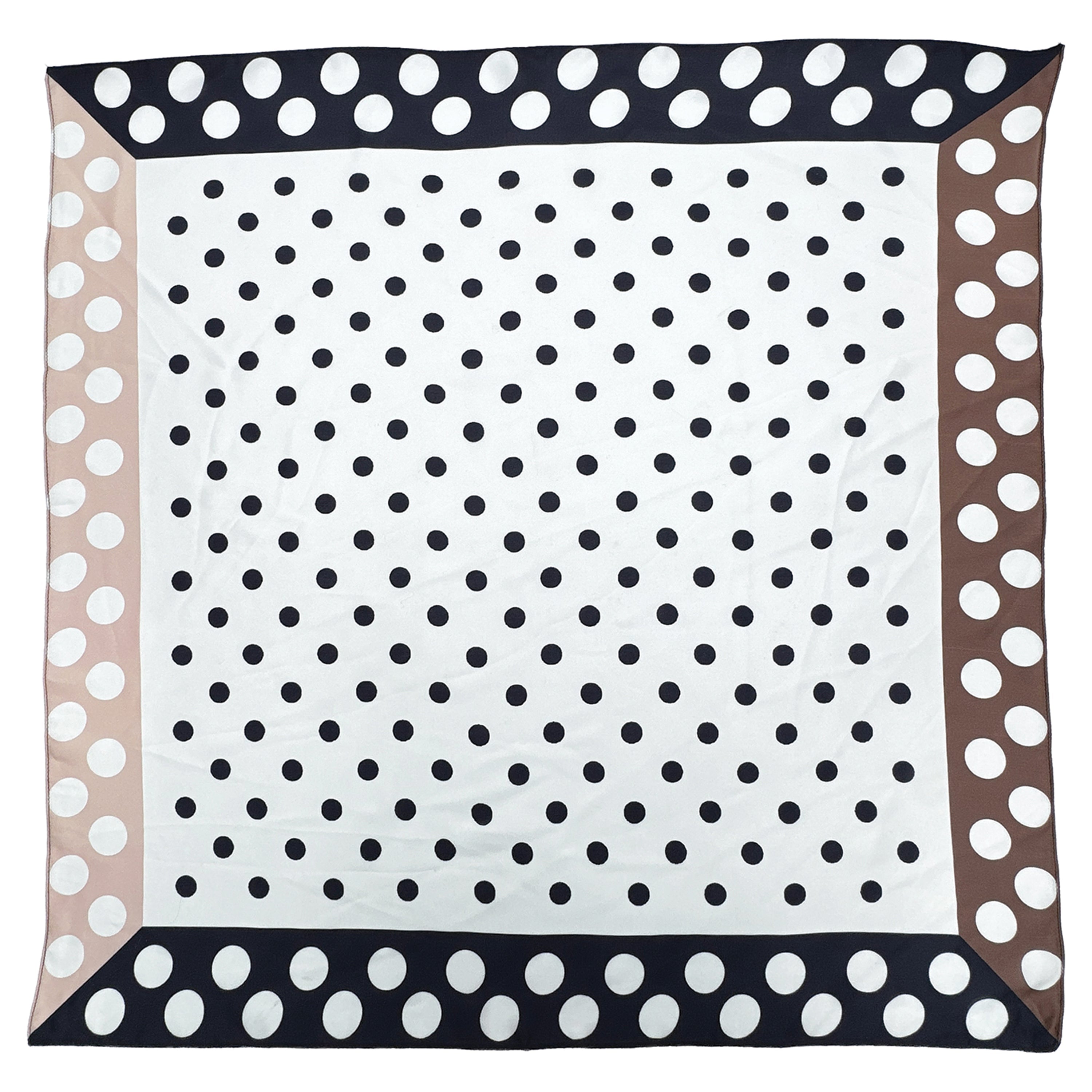 Polka Dot Border Print Square Scarf - Charming Charlie