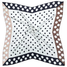 Polka Dot Border Print Square Scarf - Charming Charlie