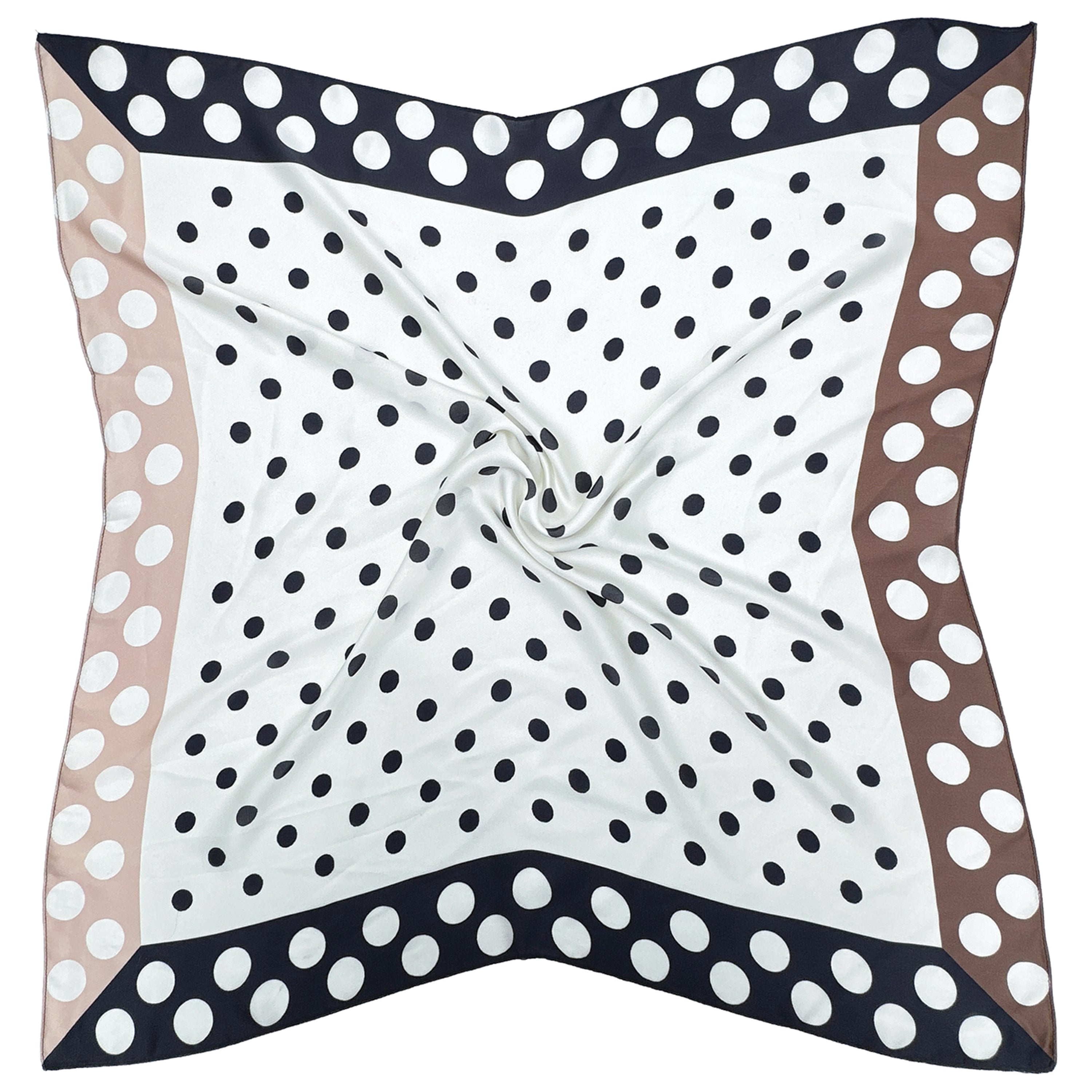 Polka Dot Border Print Square Scarf - Charming Charlie