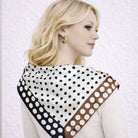 Polka Dot Border Print Square Scarf - Charming Charlie
