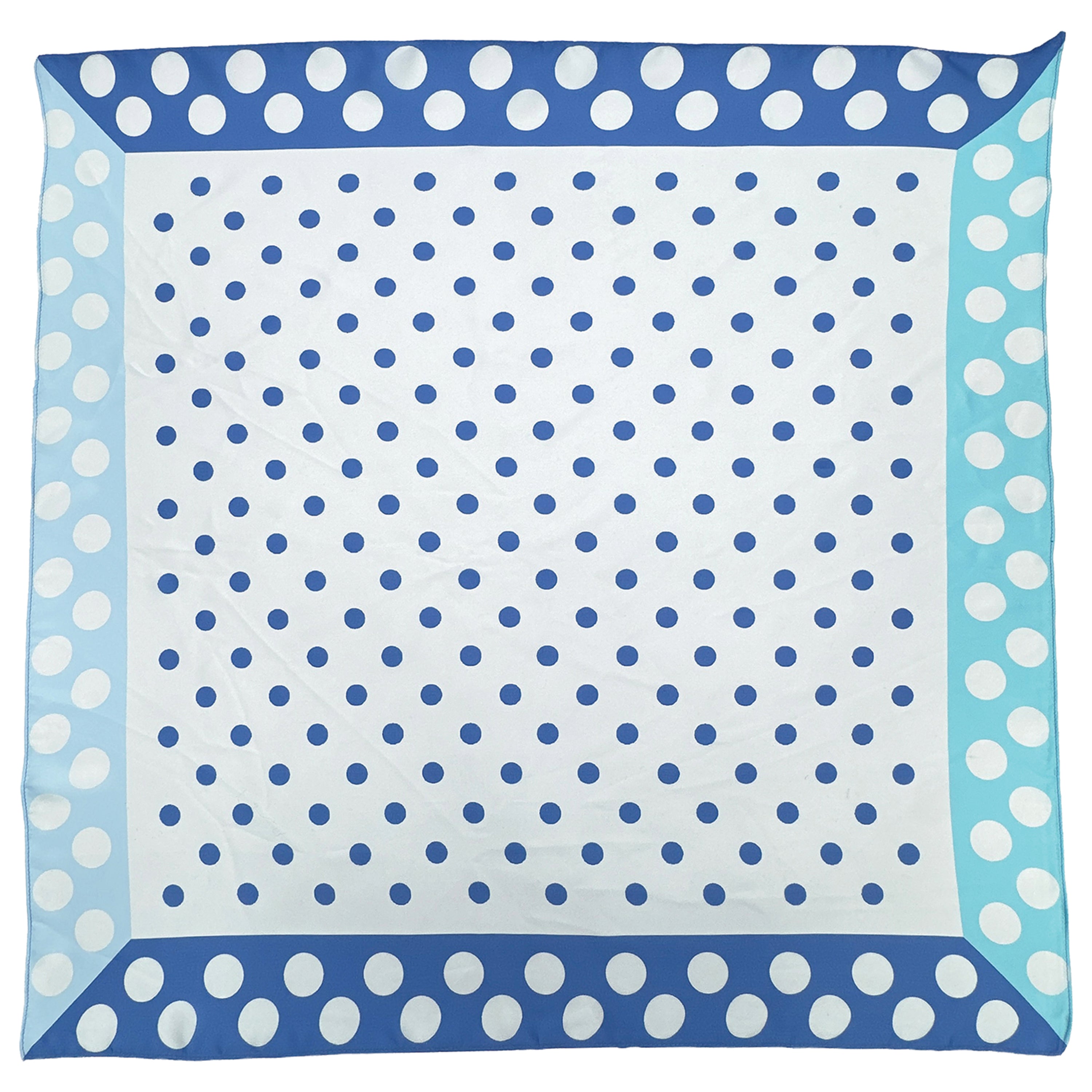 Polka Dot Border Print Square Scarf - Charming Charlie