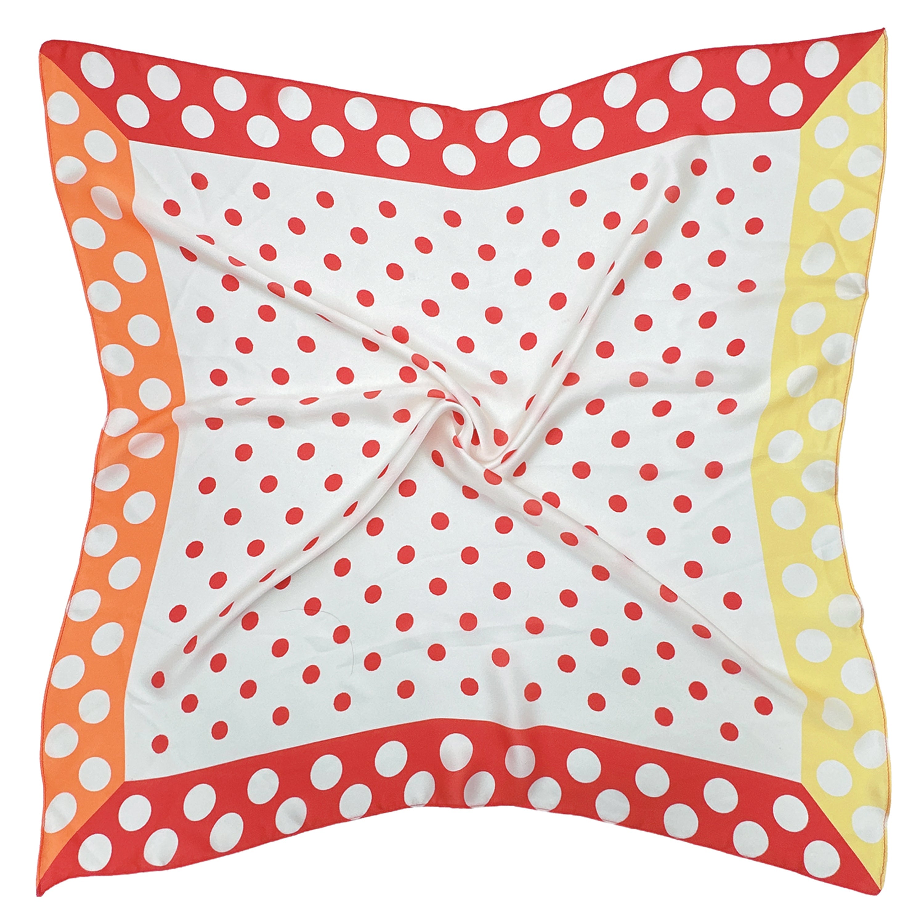 Polka Dot Border Print Square Scarf - Charming Charlie