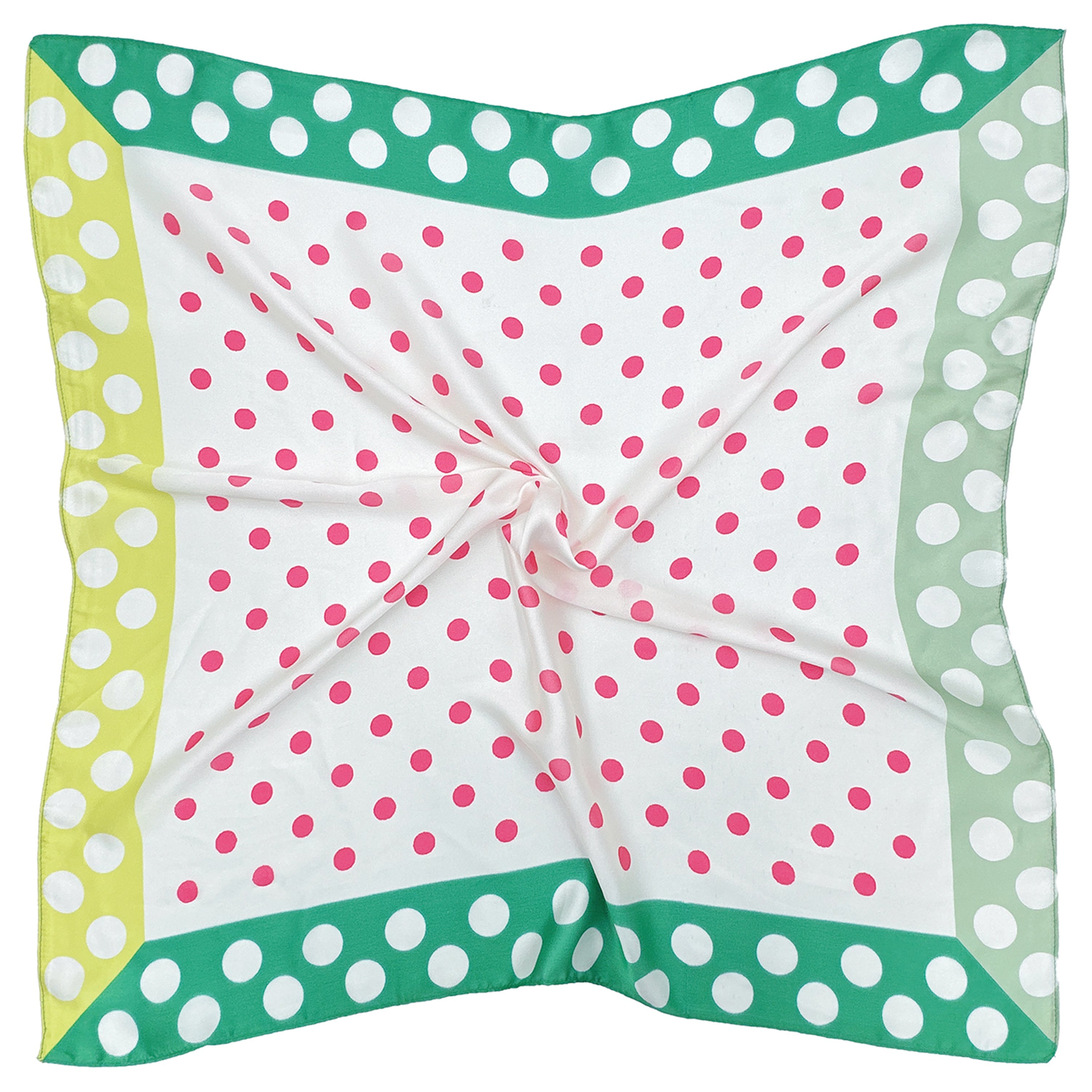 Polka Dot Border Print Square Scarf - Charming Charlie