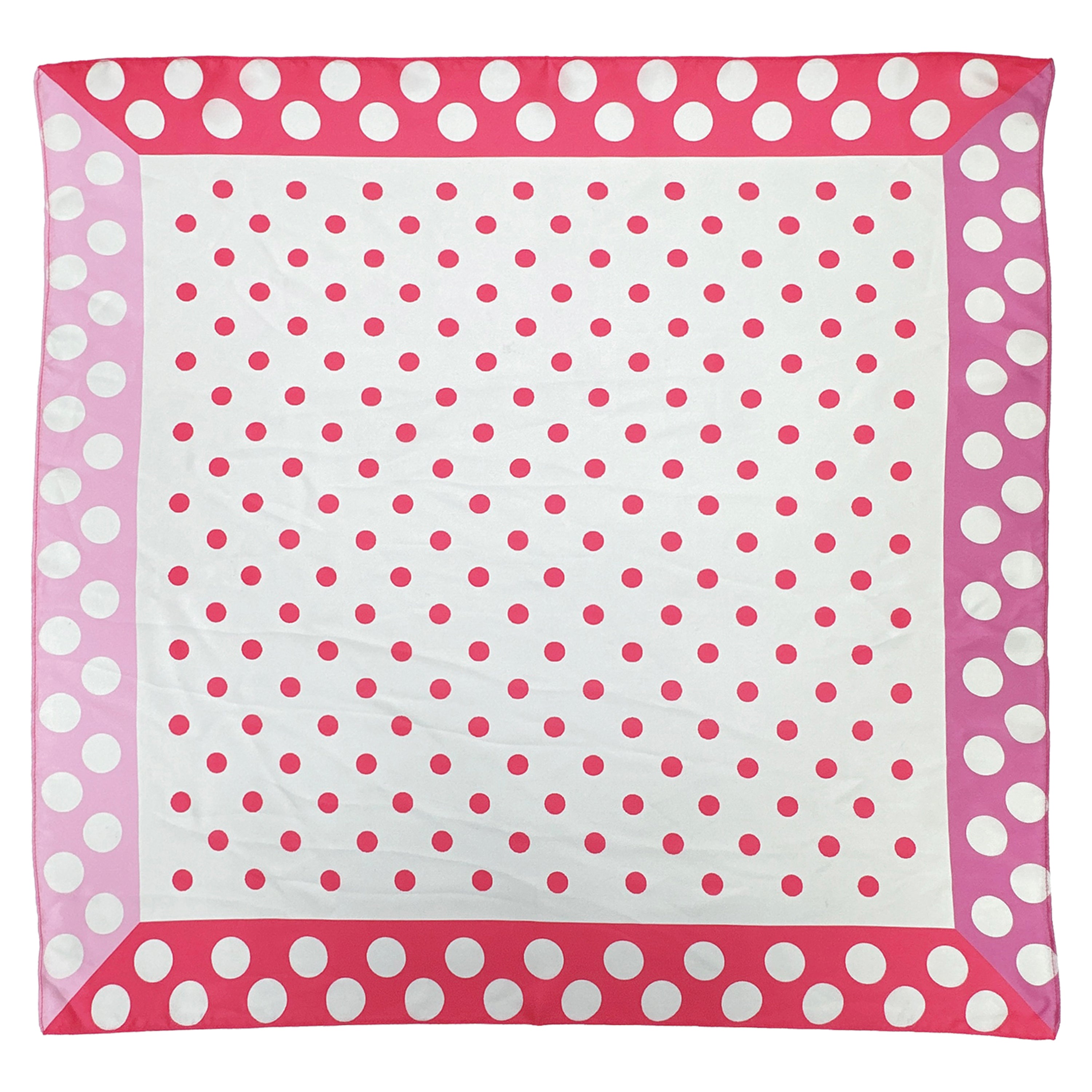 Polka Dot Border Print Square Scarf - Charming Charlie