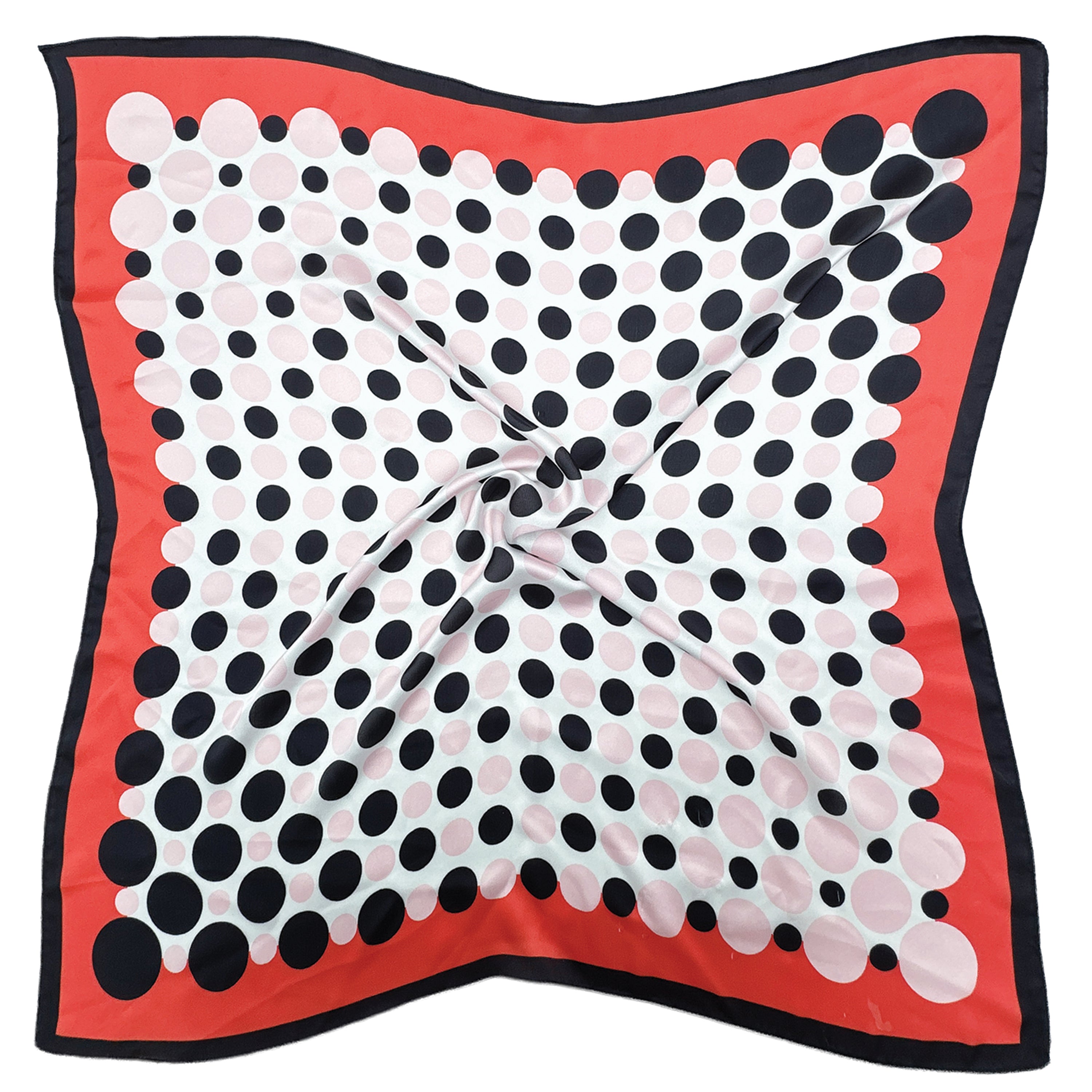 Polka Dot Border Print Square Scarf - Charming Charlie