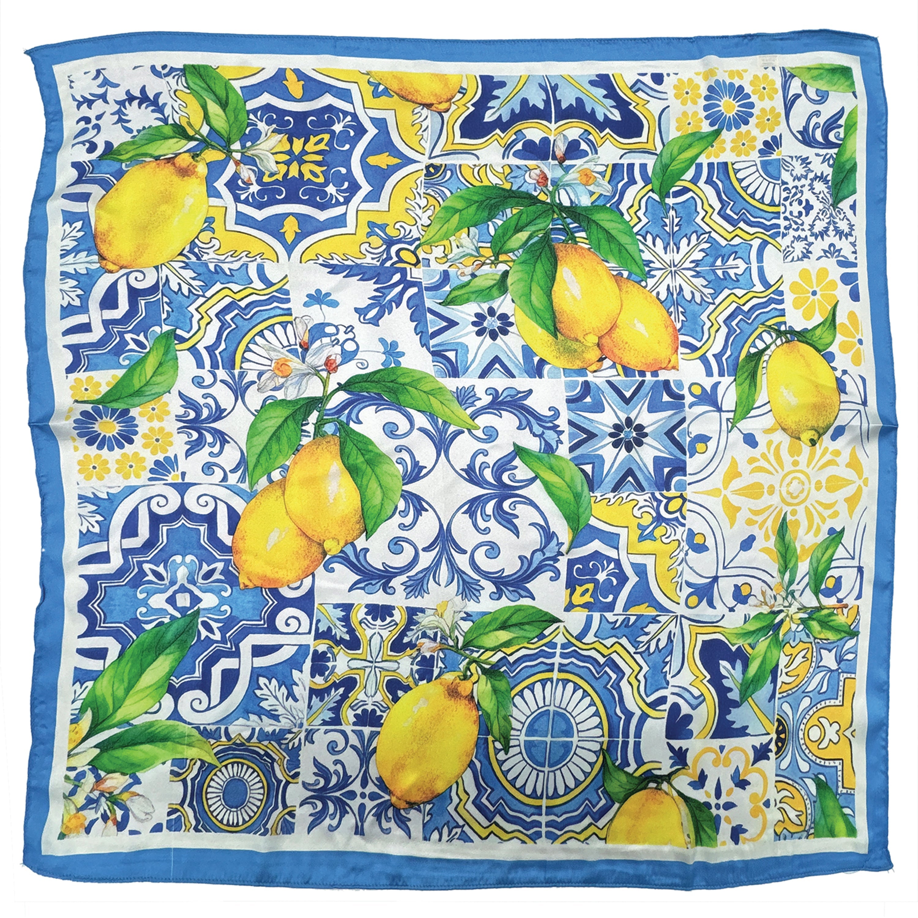 Lemon Print Square Scarf - Charming Charlie