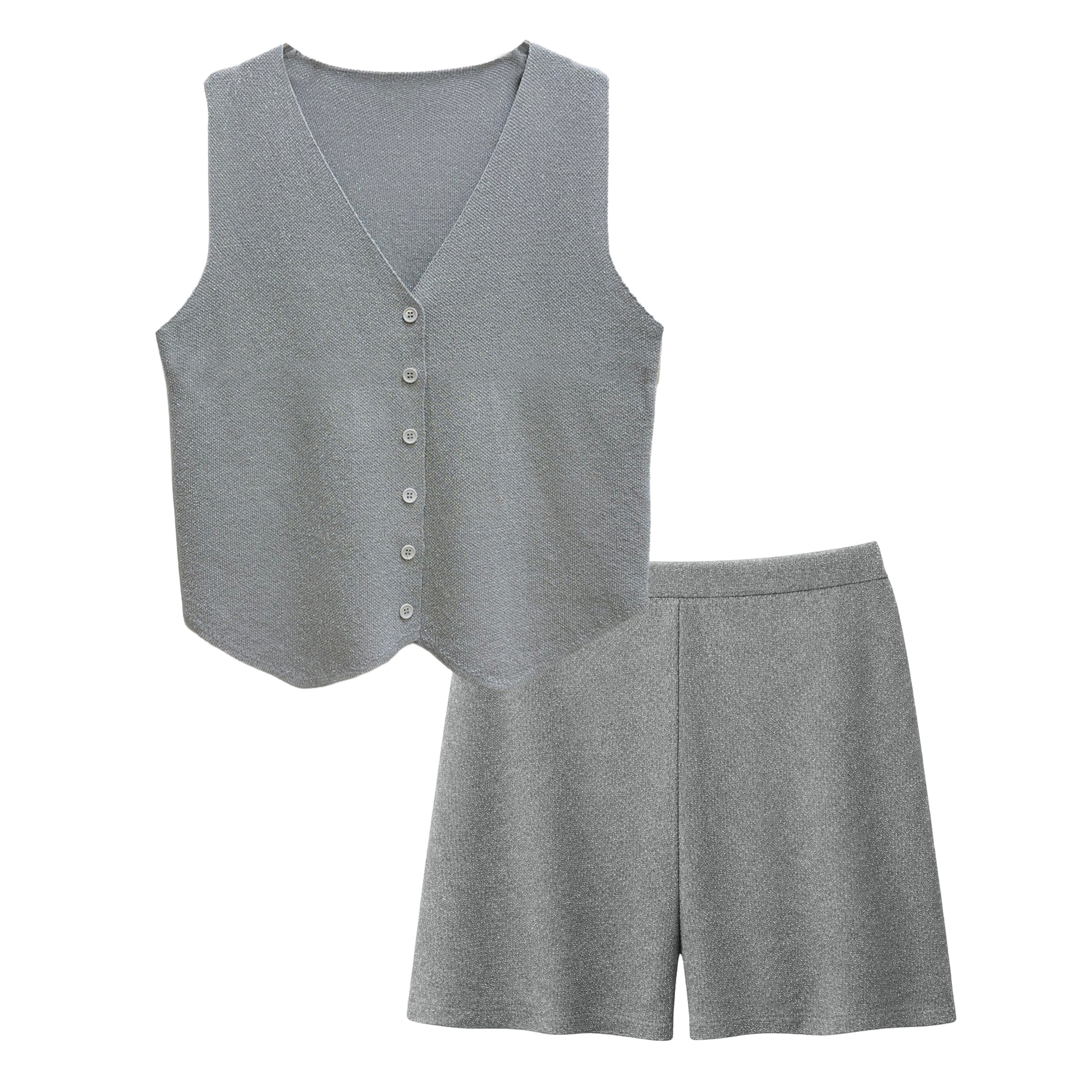 Vest Shorts Set - Charming Charlie