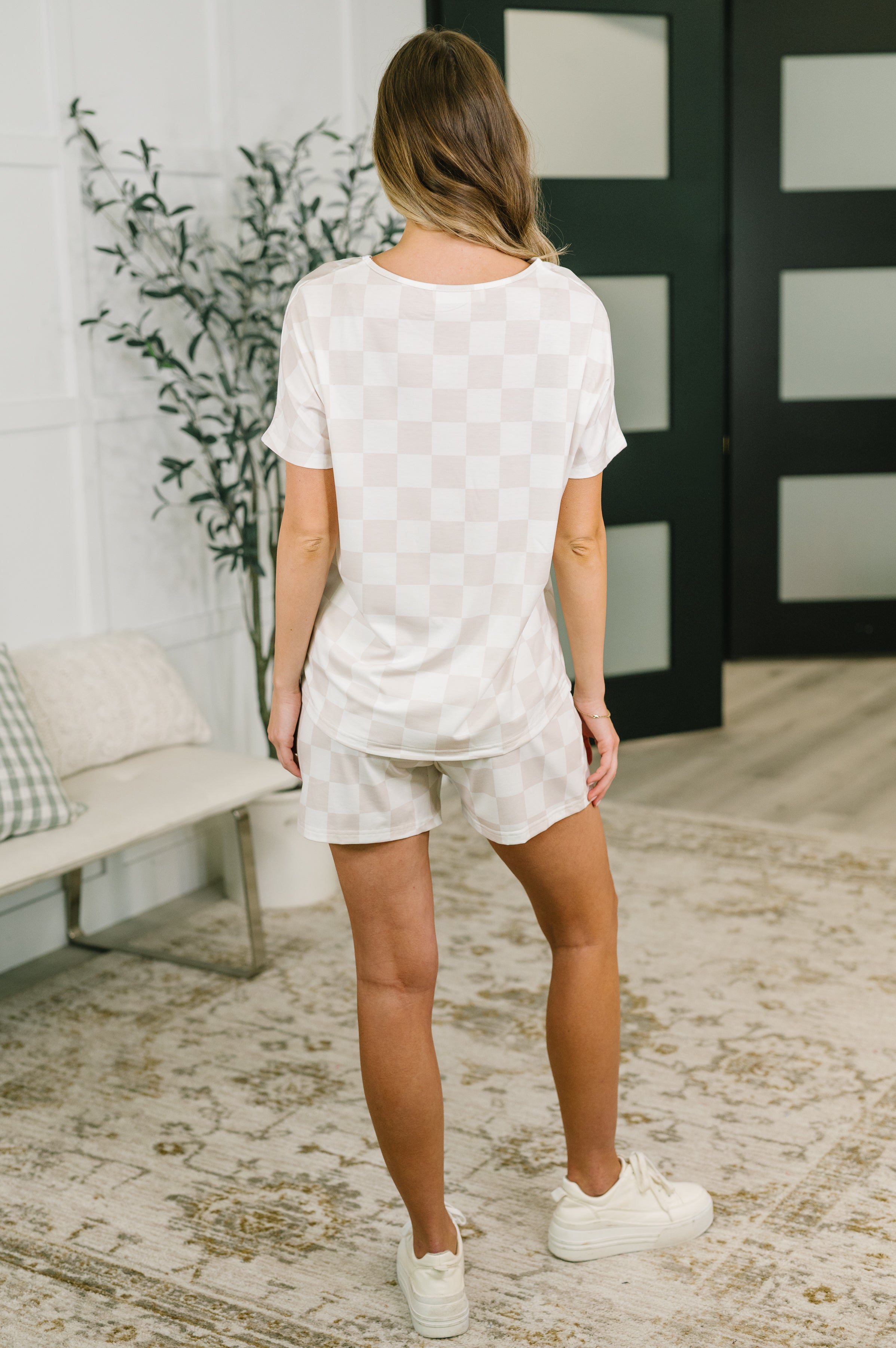 Waiting There for You Checkered Top and Bottom Set - Charming Charlie