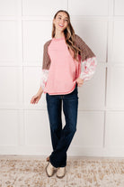 Walk for Miles Floral Color Block Top - Charming Charlie