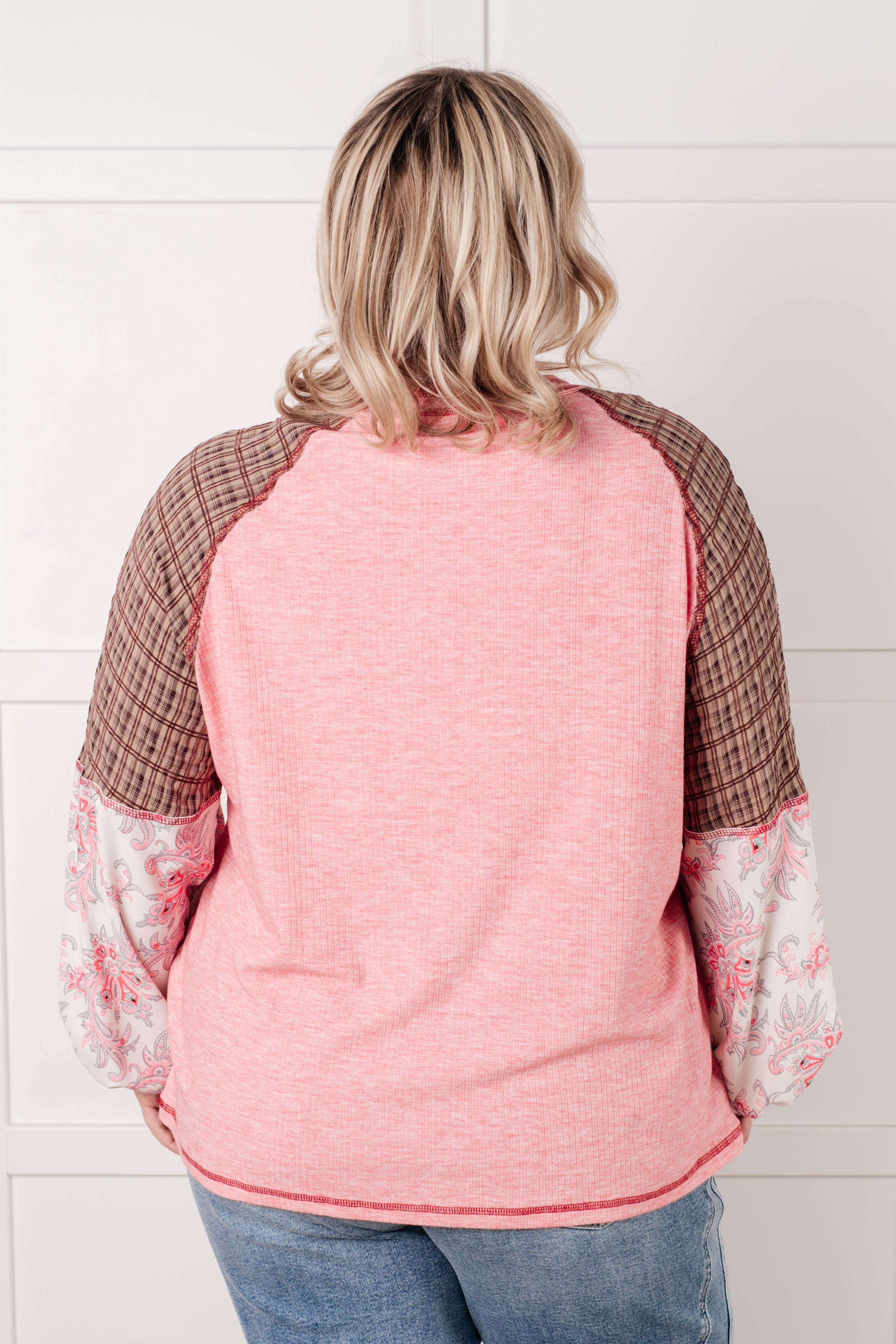 Walk for Miles Floral Color Block Top - Charming Charlie