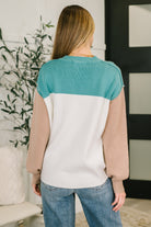 Walk in Central Park Ribbed Knit Color Block Pullover - Charming Charlie