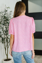 Wander Bloom Embroidered Puff Sleeve Blouse in Pink - Charming Charlie