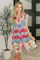 Wanted Whimsy Collared Printed Dress - Charming Charlie