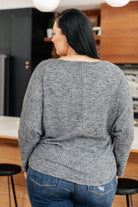 Warm Thoughts Ribbed Top in Charcoal - Charming Charlie